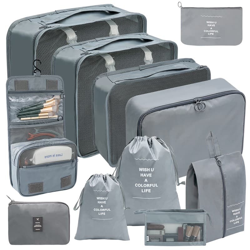High Quality Durable Design Packing Cubes 11 Pieces Set Travel Compression Cubes Luggage Organizer