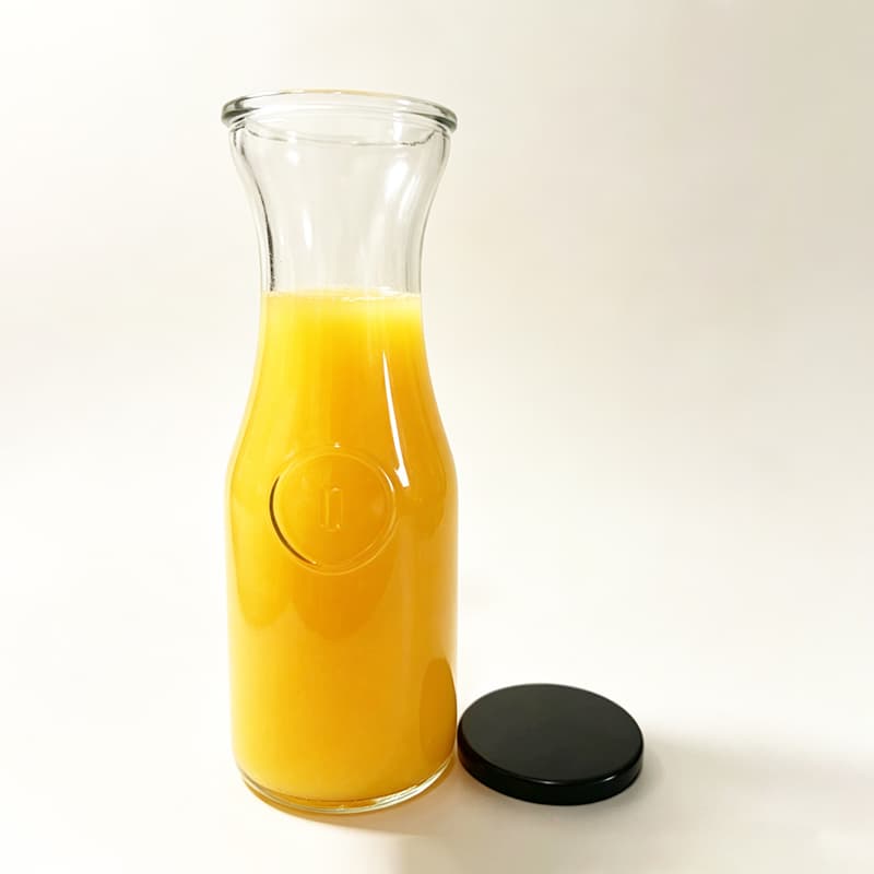 Customized Clear Glass Cold Water Bottle 350ml 500ml 1000ml Water-Resistant with Lid