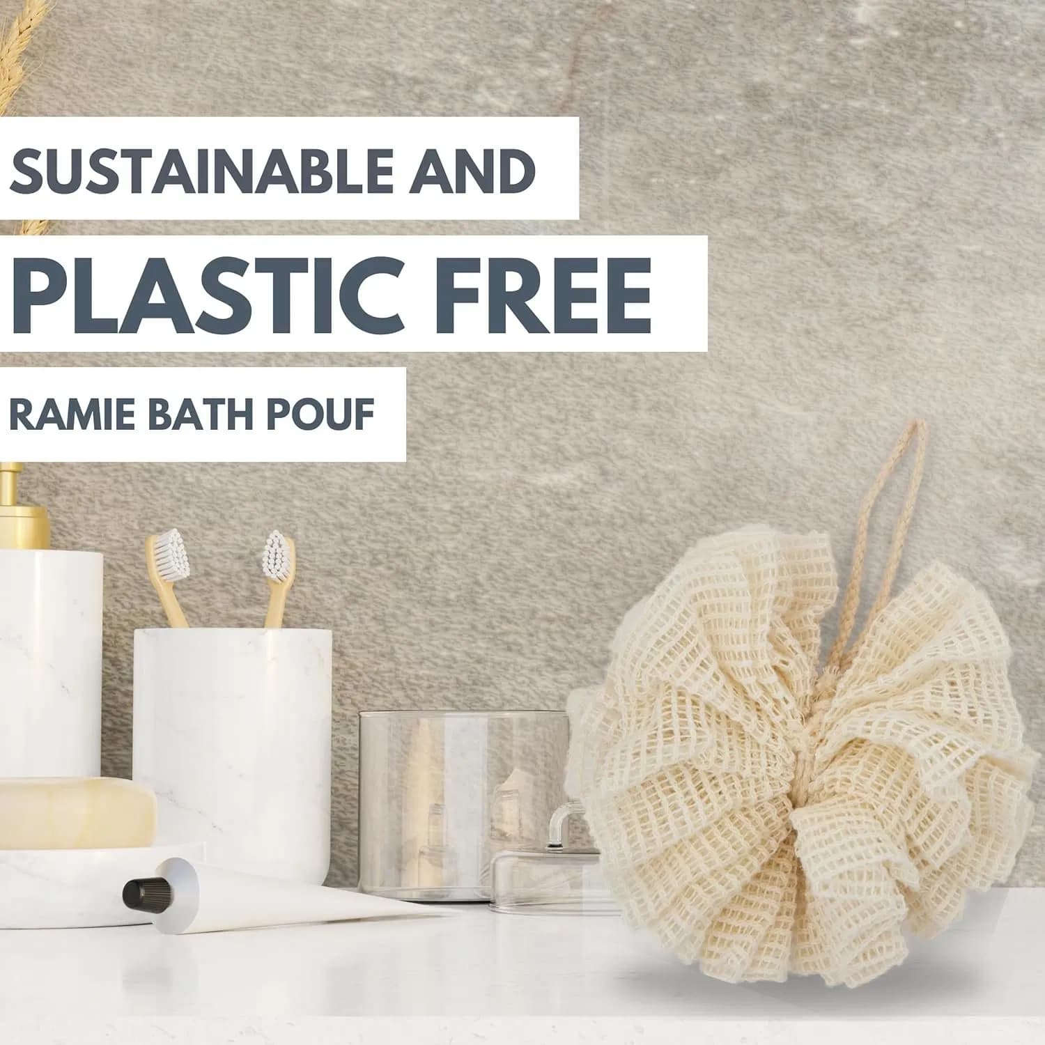 Linen Fiber Bath Balls, Loofah Mesh Bath Balls