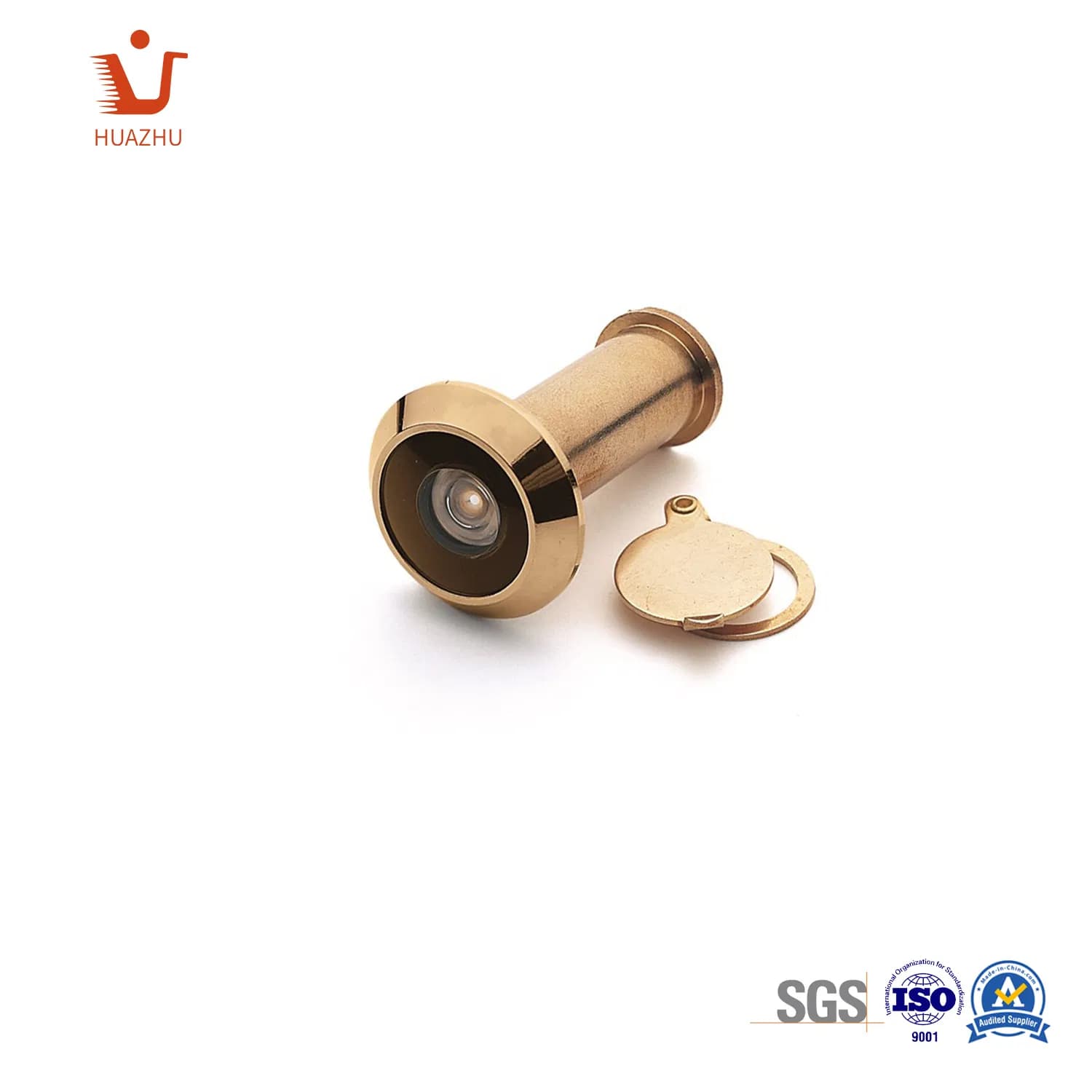 Zinc Alloy 220 Degree Peephole with Rotating Privacy Cover Safety Door Viewer