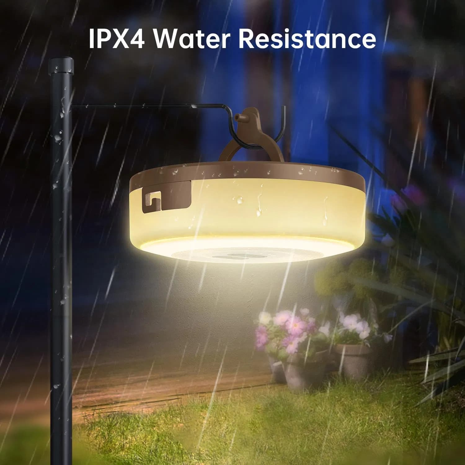 LED Camping String Lights 2 in 1 Outdoor Waterproof Portable Stowable Light with USB Rechargeable String Lights Camping Yard Hiking, Decoration