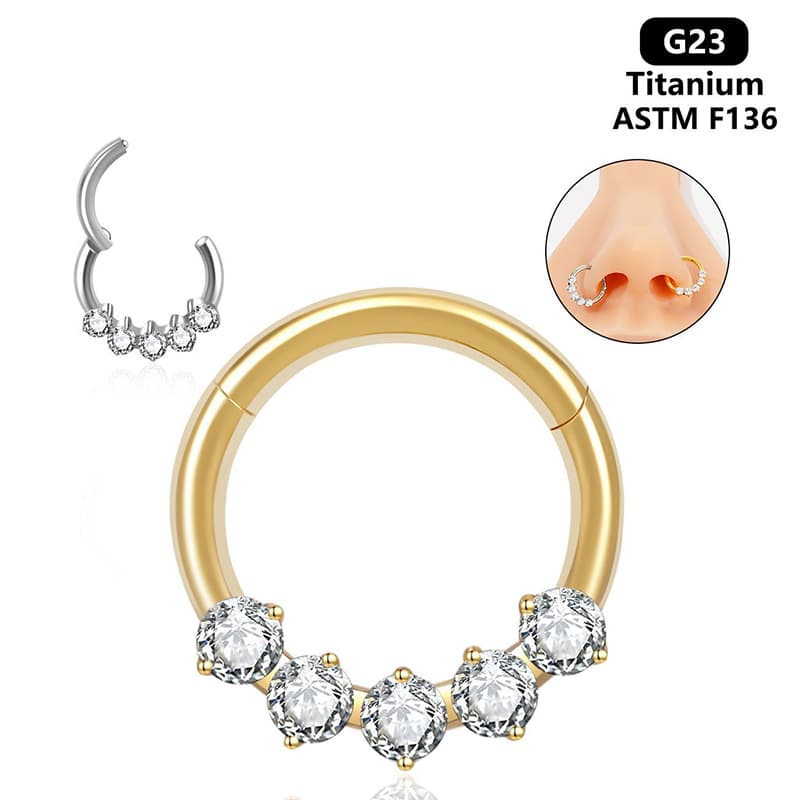 G23 Titanium Seamless Nose Lip Nipple Ring Hoop for Body Piercing Wholesale
