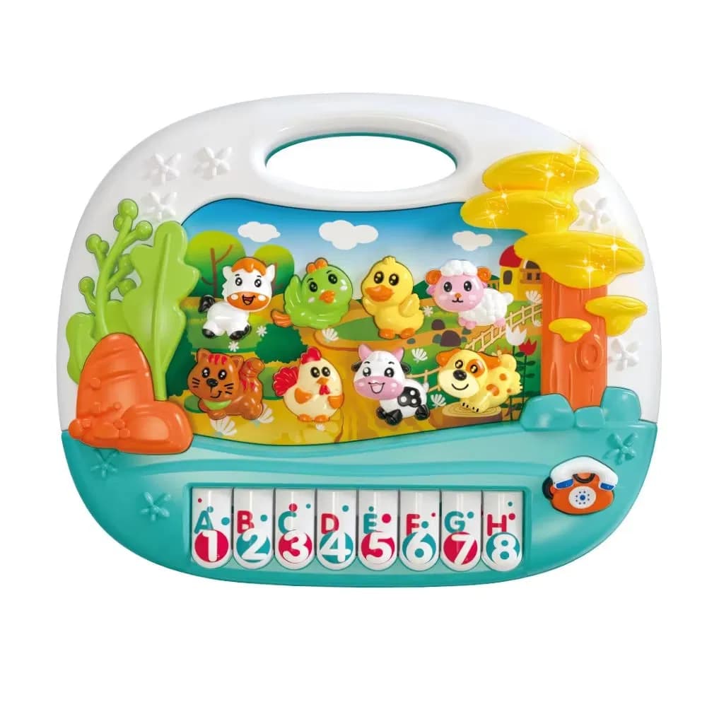 Early Educational Infant Instrument Toy Baby Musical Toys Cartoon Electronic Organ Spanish Piano for Toddlers