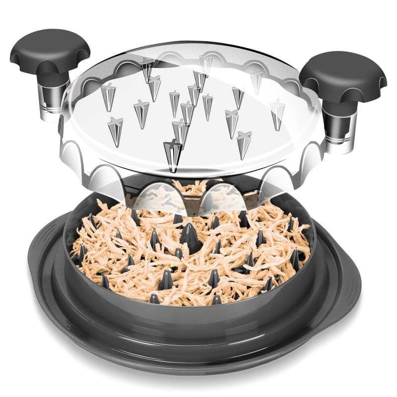 Chicken Shredder Large Chicken Breast Shredder Tool Twist with Brush&Fork