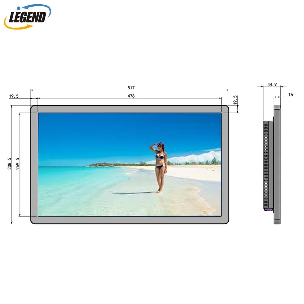 Industrial Grade Wide Screen Touch POS Terminal for Kitchens, Restaurants, Bars, Manufacturing and Assembling Halls