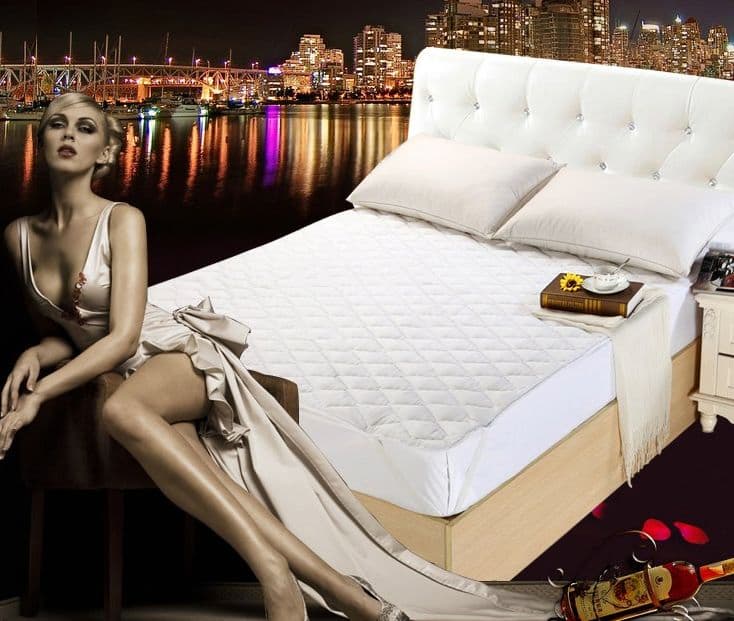 Waterproof Mattress Protector Solid Quilted Bed Topper Mattress Covers for Double Bed King Size