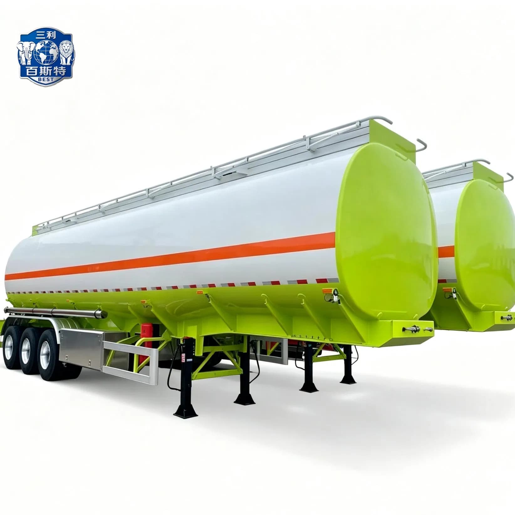 Three Axle Oil Tank Semi Trailer with Multi Compartment Tank for Chemical Liquid Transport, Customizable Design