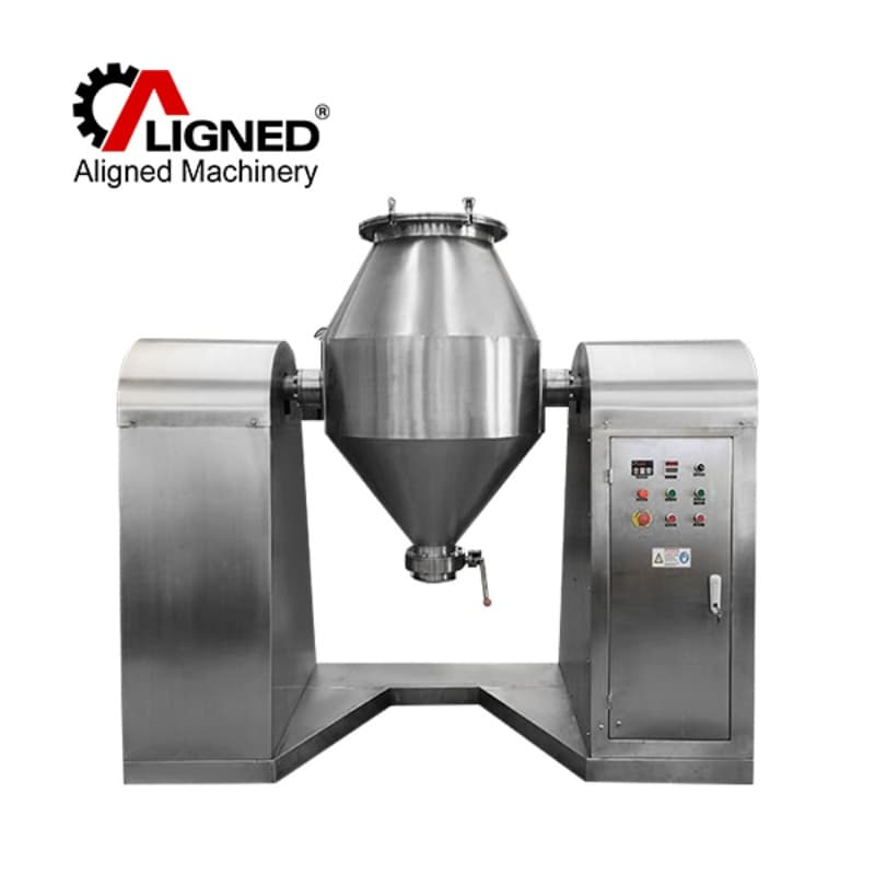GMP Standard Double Cone Mixing Machine for Food Chemical and Pharmaceutical Powder Processing