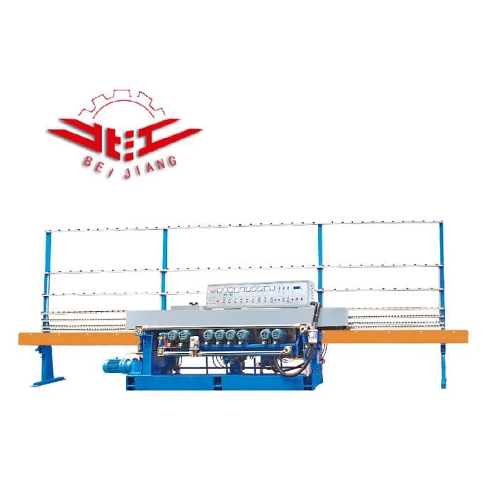 Customized Glass Processing Machinery PLC 9 Motors Glass Straight Line Beveler Beveling Machinery
