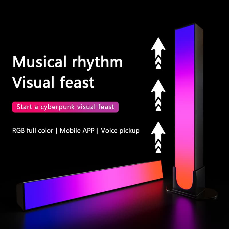 Game RGB Music Lights Sound Control Bedroom Game LED Lamp Bar Gaming PC TV Car Desktop Pickup Lamp Music Sound Control Light