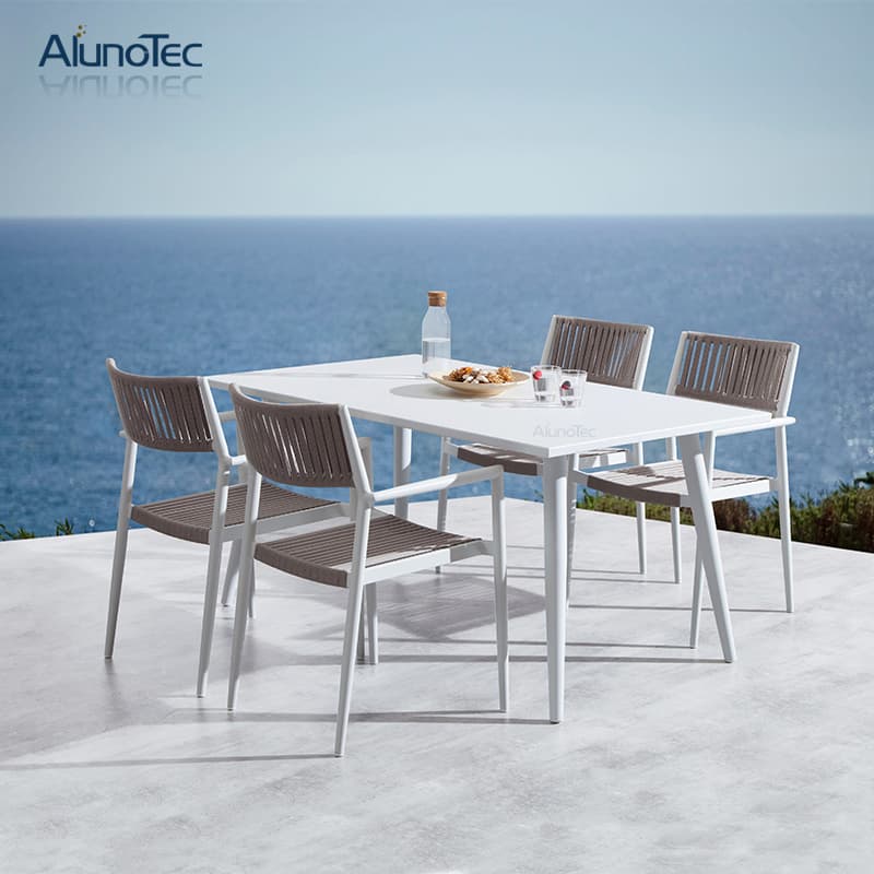 Modern Outdoor Chair Home Furniture Pergola Metal Dinette Set Dining Table
