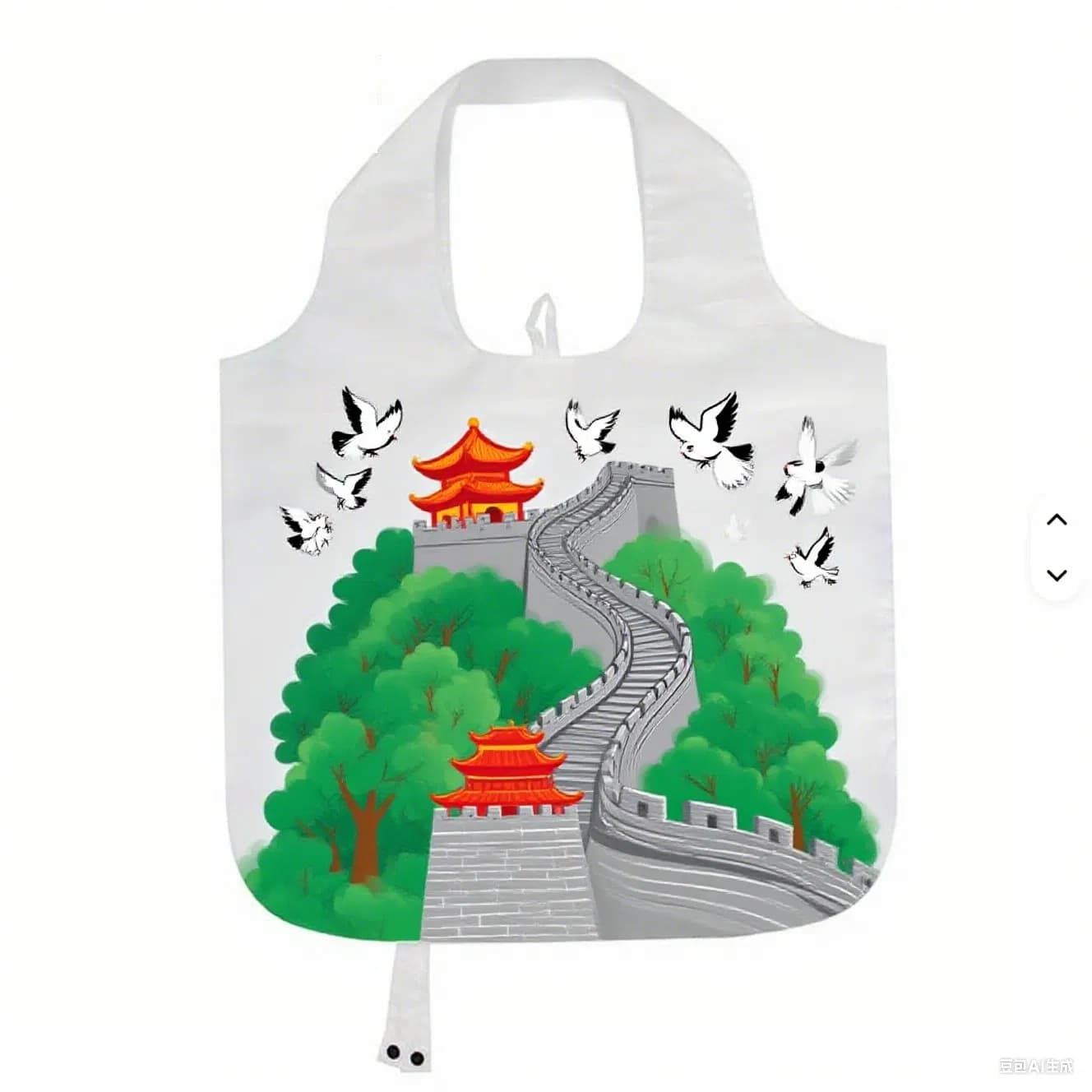 High Quality Reusable Grocery Tote Collapsible Sublimation Large Capacity Dacron Shopping Bag