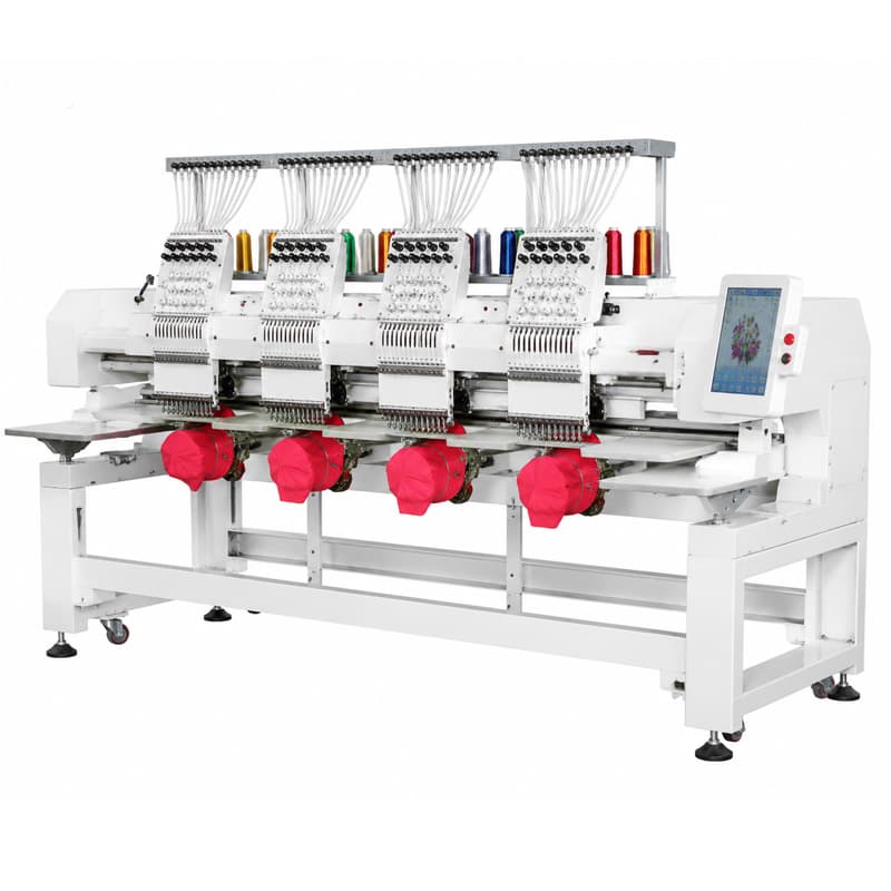 High-Efficiency Four Head Automatic Embroidery Machine for Garment Customization
