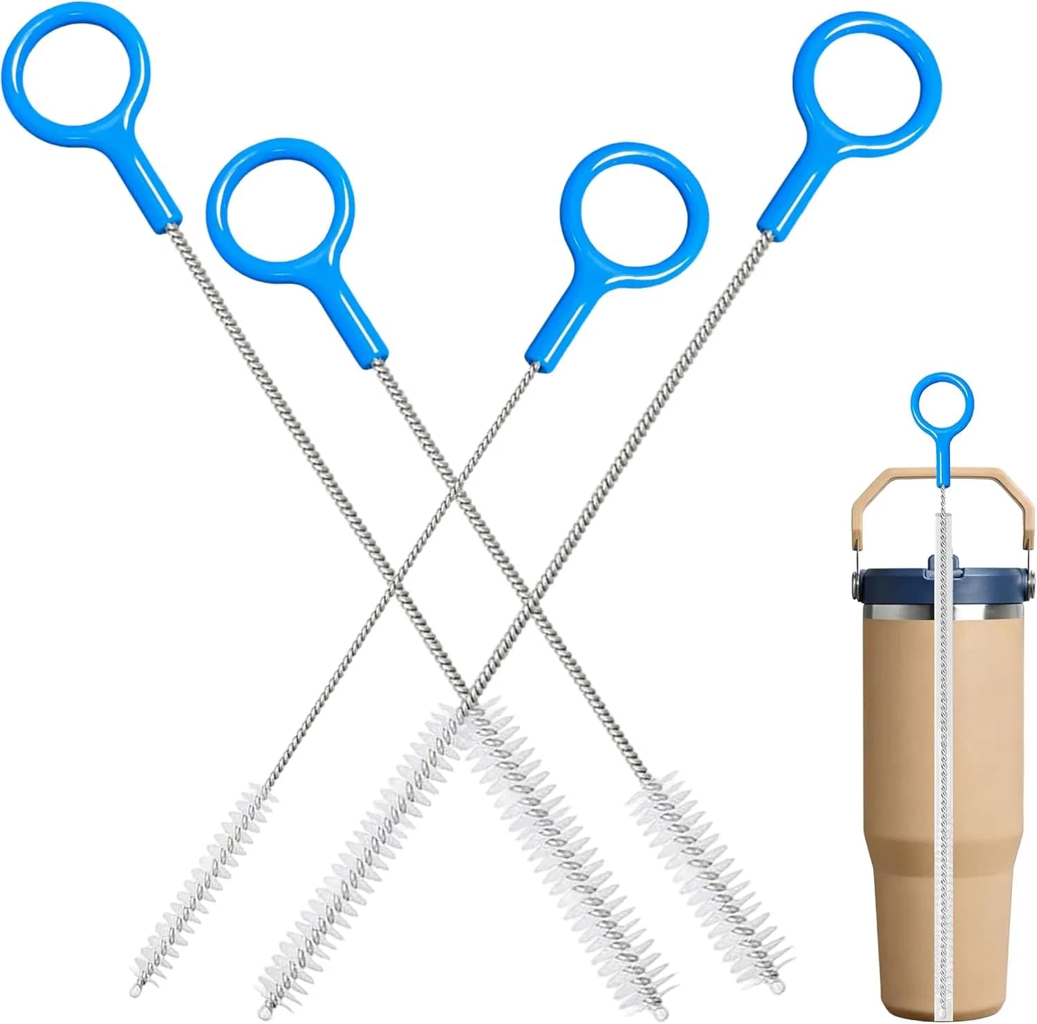 Straw Cleaner Brush Set Include 2 Size (12+10 Inch)