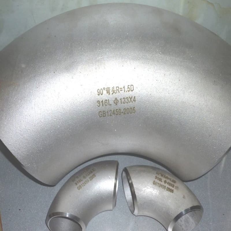 Large Diameter 304 Stainless Steel 90 Degree Welded Elbow for Water Supply Pipe