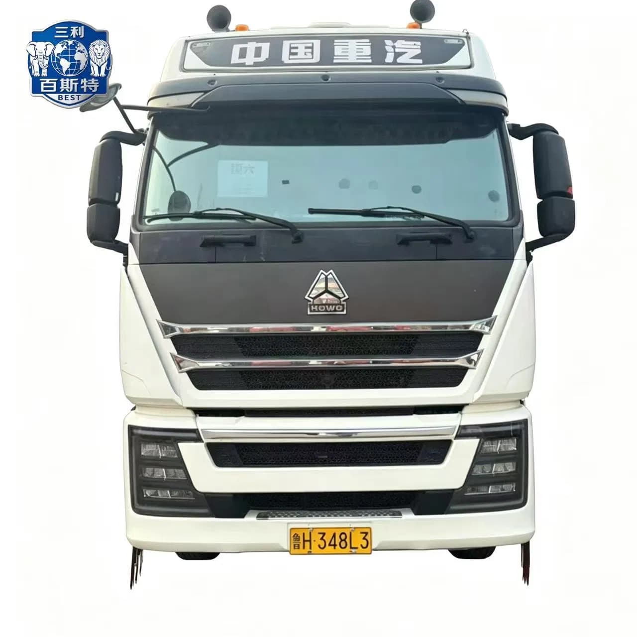 Used Sinotruk HOWO T7h 8×4 High Side Stake Truck 540HP Mc13 Engine Euro5 Zf Gearbox 9.6m Cargo Box for Bulk Goods Logistics Transport