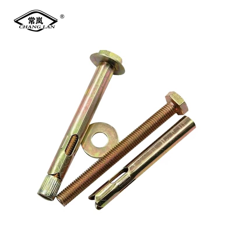 Galvanized Hex Head Floor Expansion Screws for Speed Bumps, Guardrails, Air Conditioner Mounting with Internal Pop-out Type
