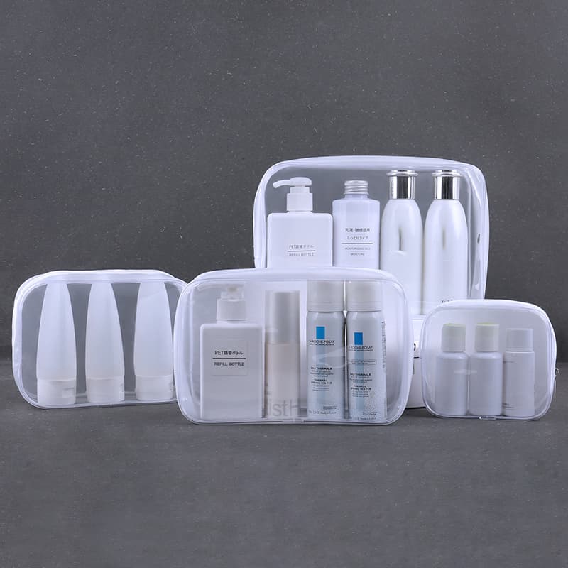 Hot Sale Waterproof Clear Transparent Toiletry Storage PVC Makeup Cosmetic Bag