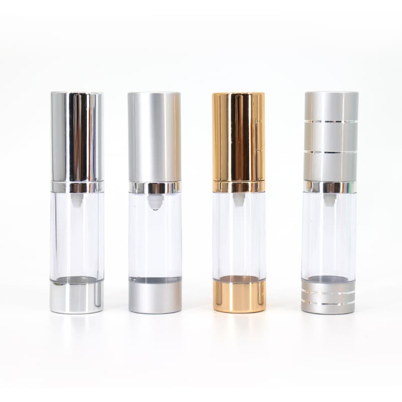 Luxury Clear 15ml Cosmetic Packaging Plastic Airless Pump Bottle 15 Ml Cosmetic Premium as Airless Lotion Serum Essence Pump Bottle