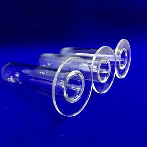 Flanged Glass Tube, Flanged Sight Glass Borosilicate Quartz Custom