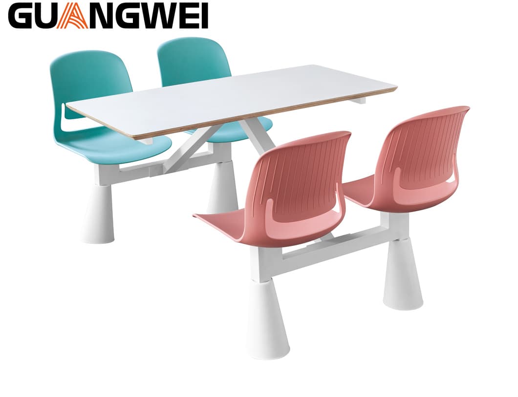 School Restaurant Furniture Space Saving Bench Canteen Table Hotel Dining Table
