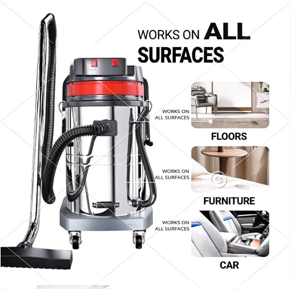 Wet & Dry Stainless Steel Mini Handheld Vacuum Cleaner (1500W/2400W/4500W) - Ideal for Car, Sofa, Home Cleaning