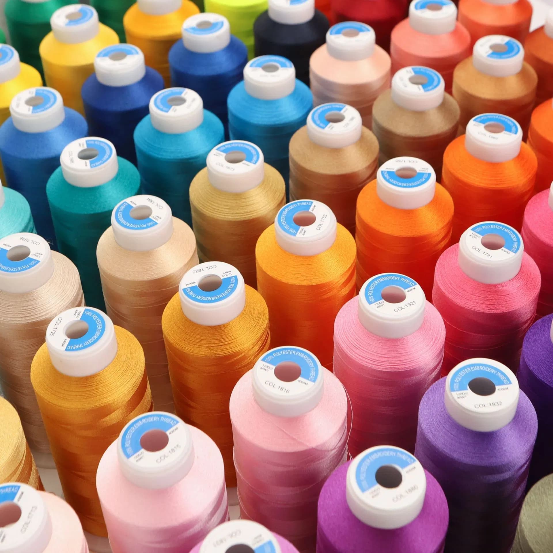 181 Pan Tong Color Optional High Strength 120d/2 4000 Polyester Computerized Embroidery Thread