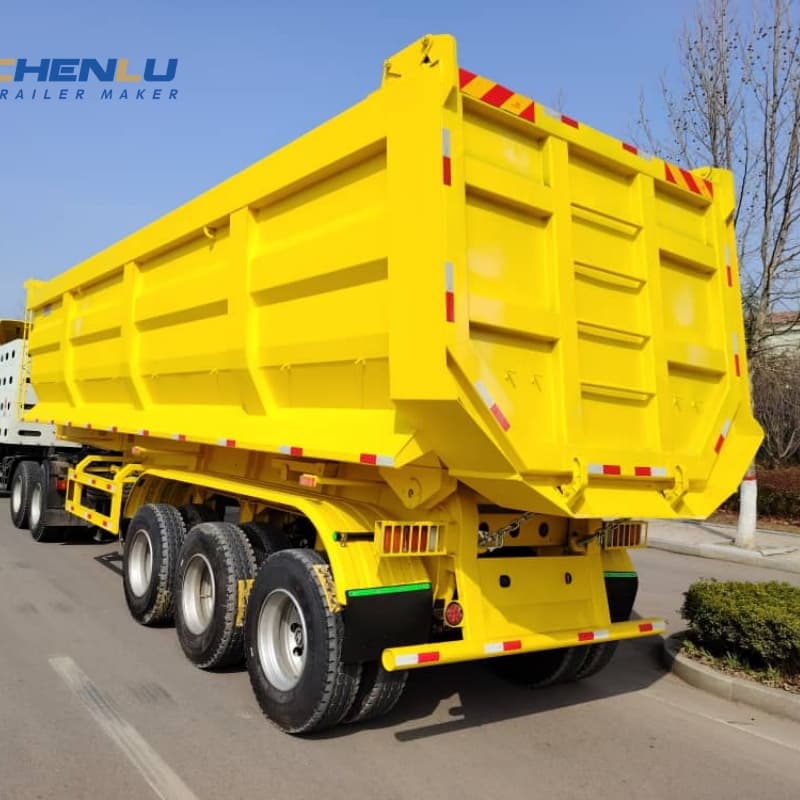 Customized Heavy Duty 3 4 Axles Dump Semitrailer for Cargo Transport U-Type Rear Tipper Trailer Trucks