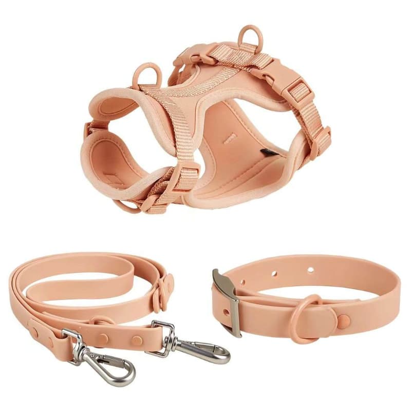 Comfortable PVC Dog Harness Set Anti Bite Waterproof Dog Harness Set