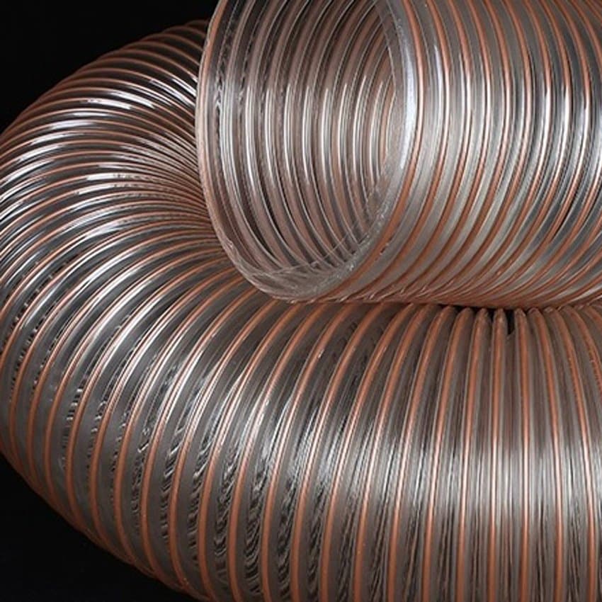 Wear Resistant Spiral Flexible Suction Plastic PU PU Ventilation Vacuum Duct Hose