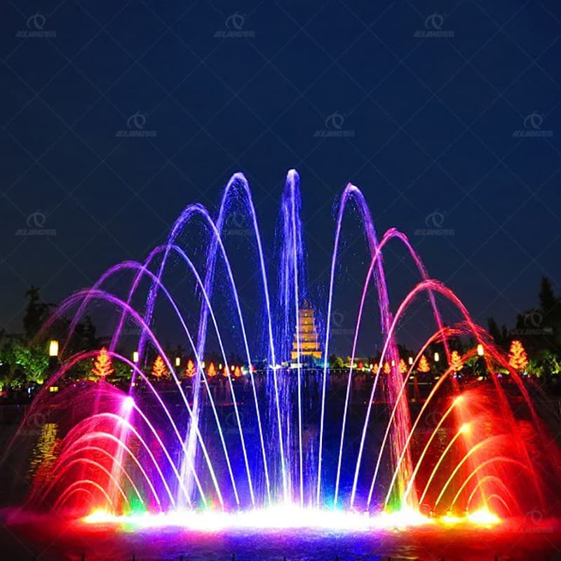 Pool Dancing Water Fountain Peacock Spreading Tail Fountain