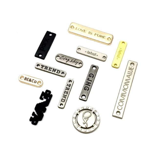 Customized Garment Sewing Hijab Brand Logo Tag Metal Label for Clothing