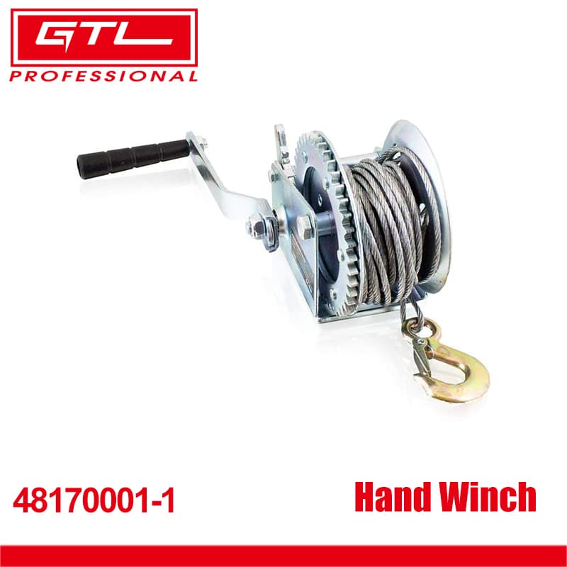 Hand Winch Trailer Winch Boat Winch Rope Winch with Hand Crank up to 450kg 10m Rope (48170001-1)