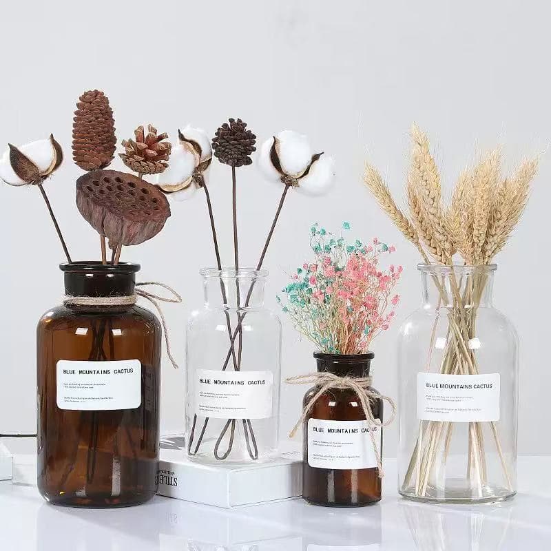 Simple Design Glass Vase Color Wedding Centerpiece Cylindrical Flower Vase Nordic Glass Decorative Vase Candle Holder for Hydroponics