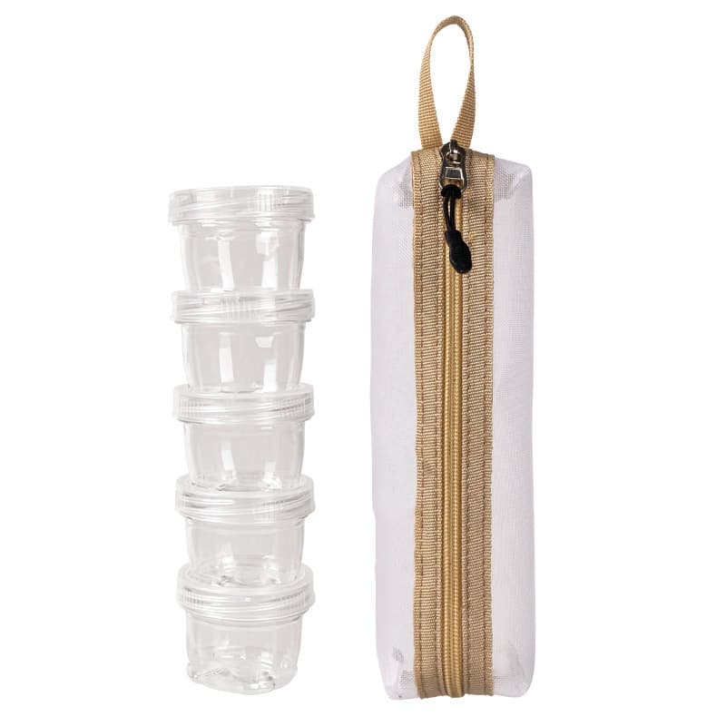 Outdoor Portable Spice Bottle 5-Piece Set Camping Picnic Fishing Seasoning Box