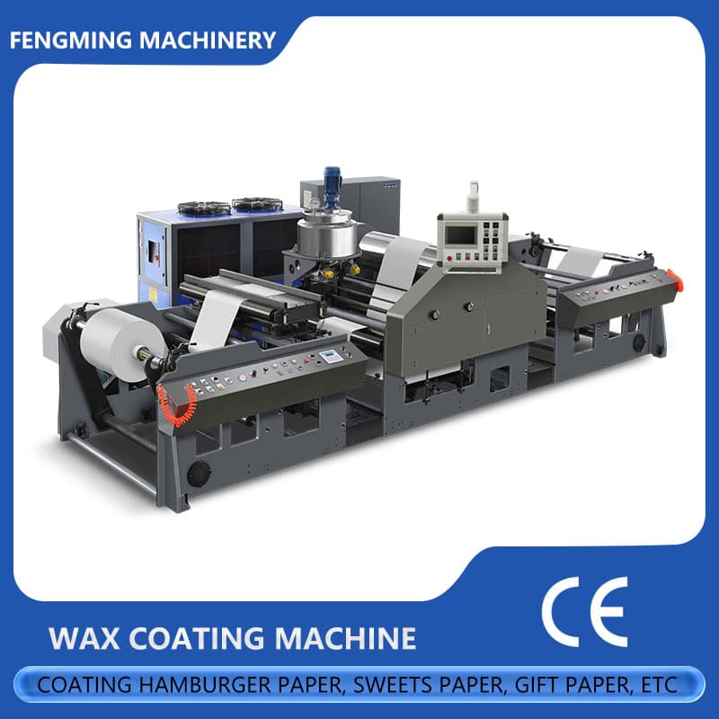Paper Wax Paraffin Coating Machine Single Side Roll to Roll