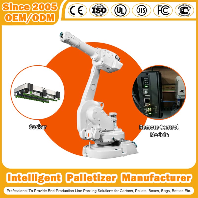 Customized Bags Palletizer Cases Palletizer Cartons Palletizer Bottles Palletizer Cans Palletizer Drums Palletizer Robot Palletizer Manufacturer