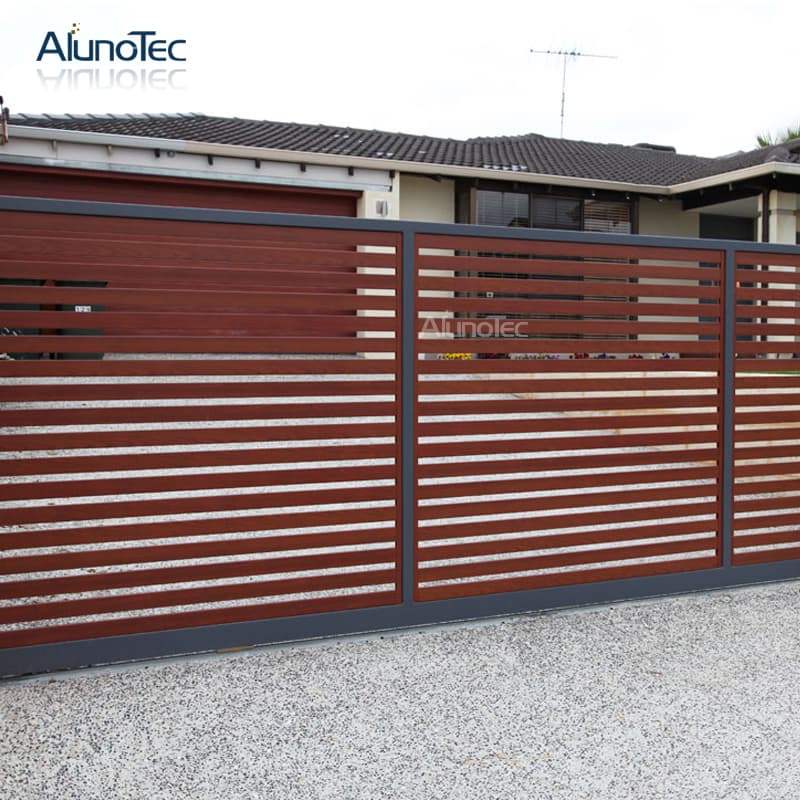AlunoTec Outdoor Balcony Security Balustrade Garden Metal Privacy Trellis Slat Fence
