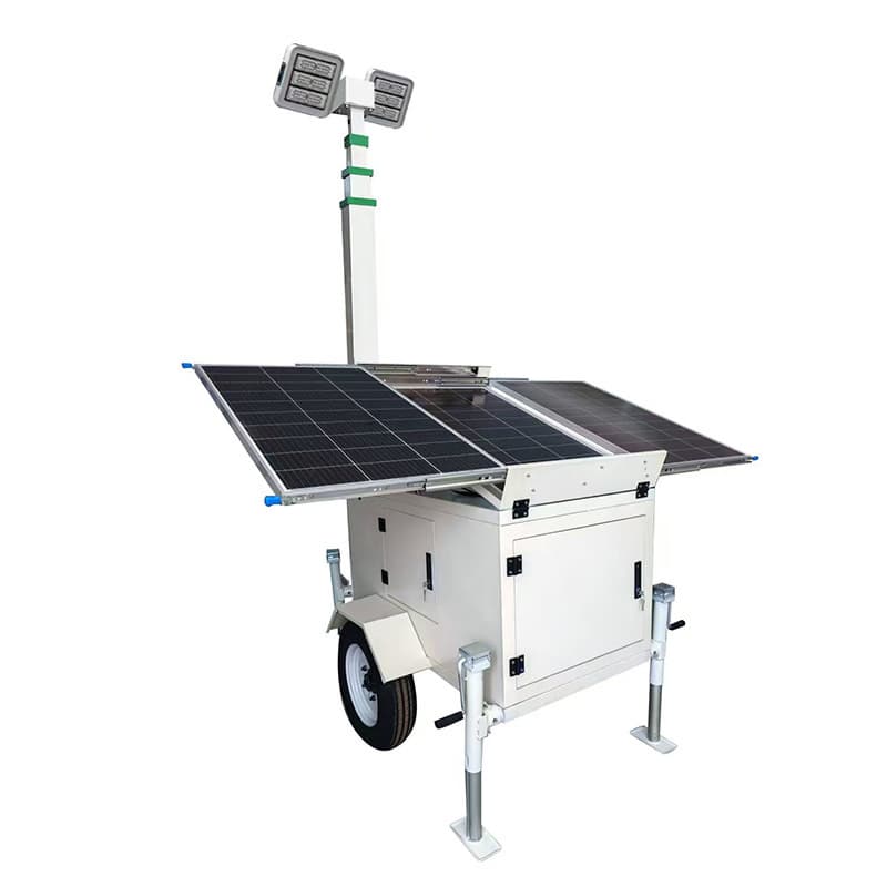 Solar Powered Mining Telescope Mobile Tower Light with Trailer