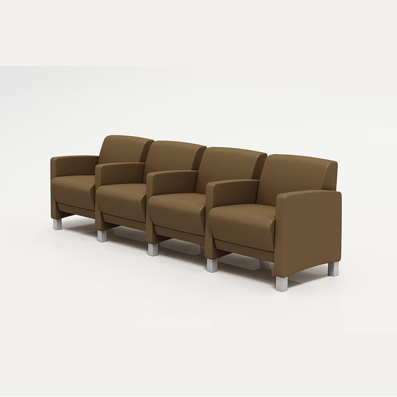 Customization 3-Seater Waiting Chair Leather Seating Hospital Waiting Room Chairs