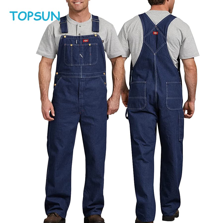 Men′ S Overall Bib Denim Cotton Heavy Duck Canvas Fabric Big Tall Canvas Pants Workwear BSCI