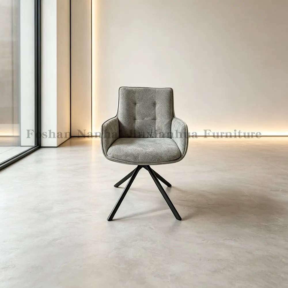 Fixed Unfolded Foshan Modern Furniture Dining Fabric Metal Restaurant Chair Hot Sale