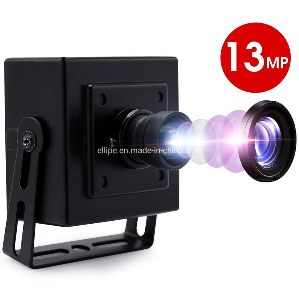 Elp 13MP Webcam Sony Imx214 USB Camera with No Distortion Lens for Industrial Machine Vision