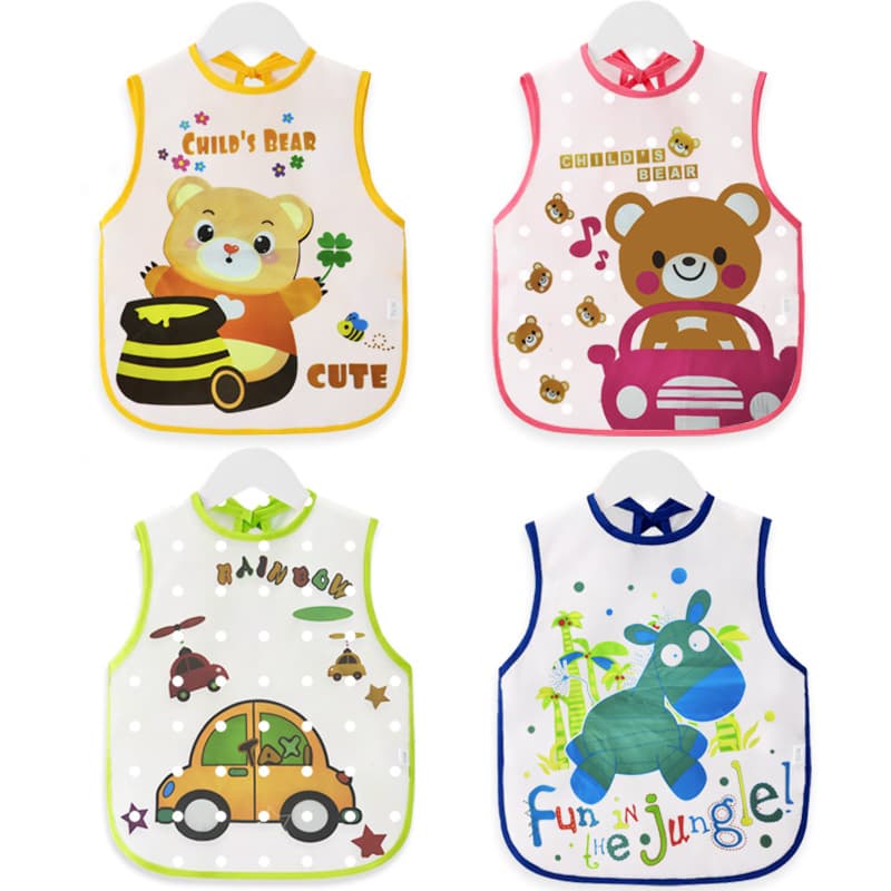 PEVA Kids Vest, Baby Bib Aprons Sleeveless, Feeding Bib, Drool Bibs - Safety & Waterproof