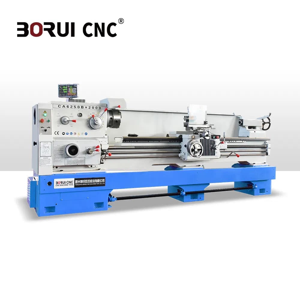 Ca6250b High Precision Manual Lathe Featuring Hardened Bedways and Quick-Change Gearbox for Toolroom Machining and Precision Part Repair.