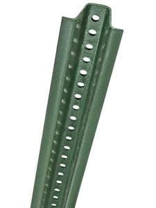 6' U Channel Sign Post, Green Baked Enamel Steel Post