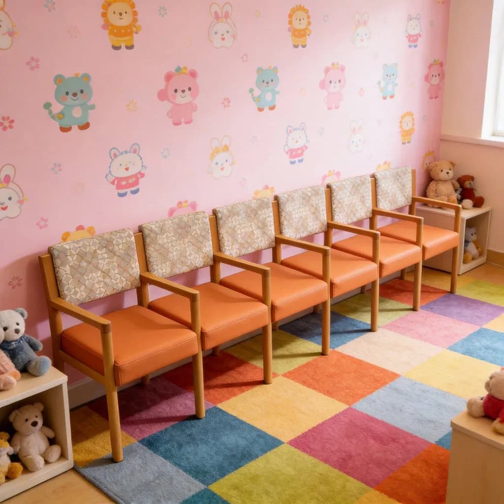 Hot Sale Indoor Waiting Row Bench Durable Public Place Waiting Rest Clinic Chair Furniture Leather Hospital Use Waiting Bench Chair