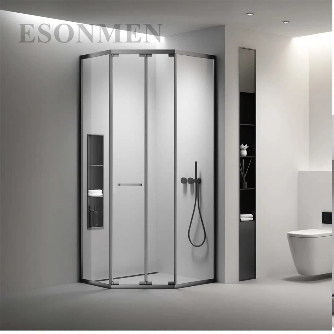 Elegant Diamond Glass Shower Cubicle for Luxurious Bathrooms