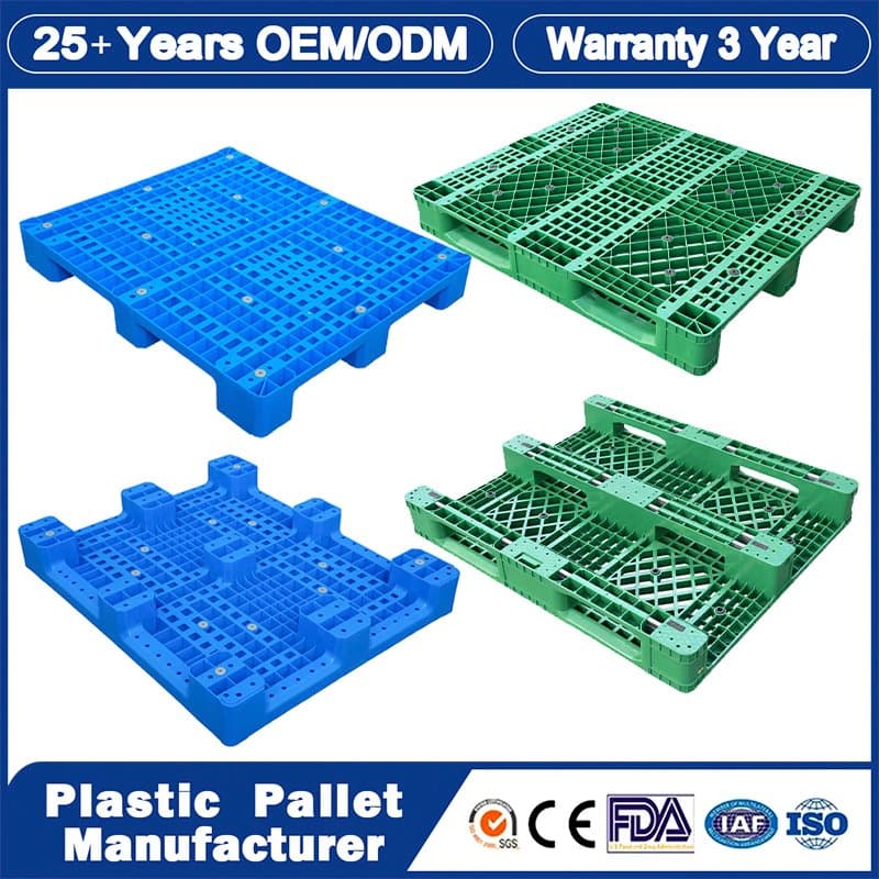 Plastic Pallet Manufacturer Industrial Rackable Stackable IBC Spill Hygienic Printing One Way Export Warehouse Storage Euro HDPE Heavy Duty Plastic Pallet