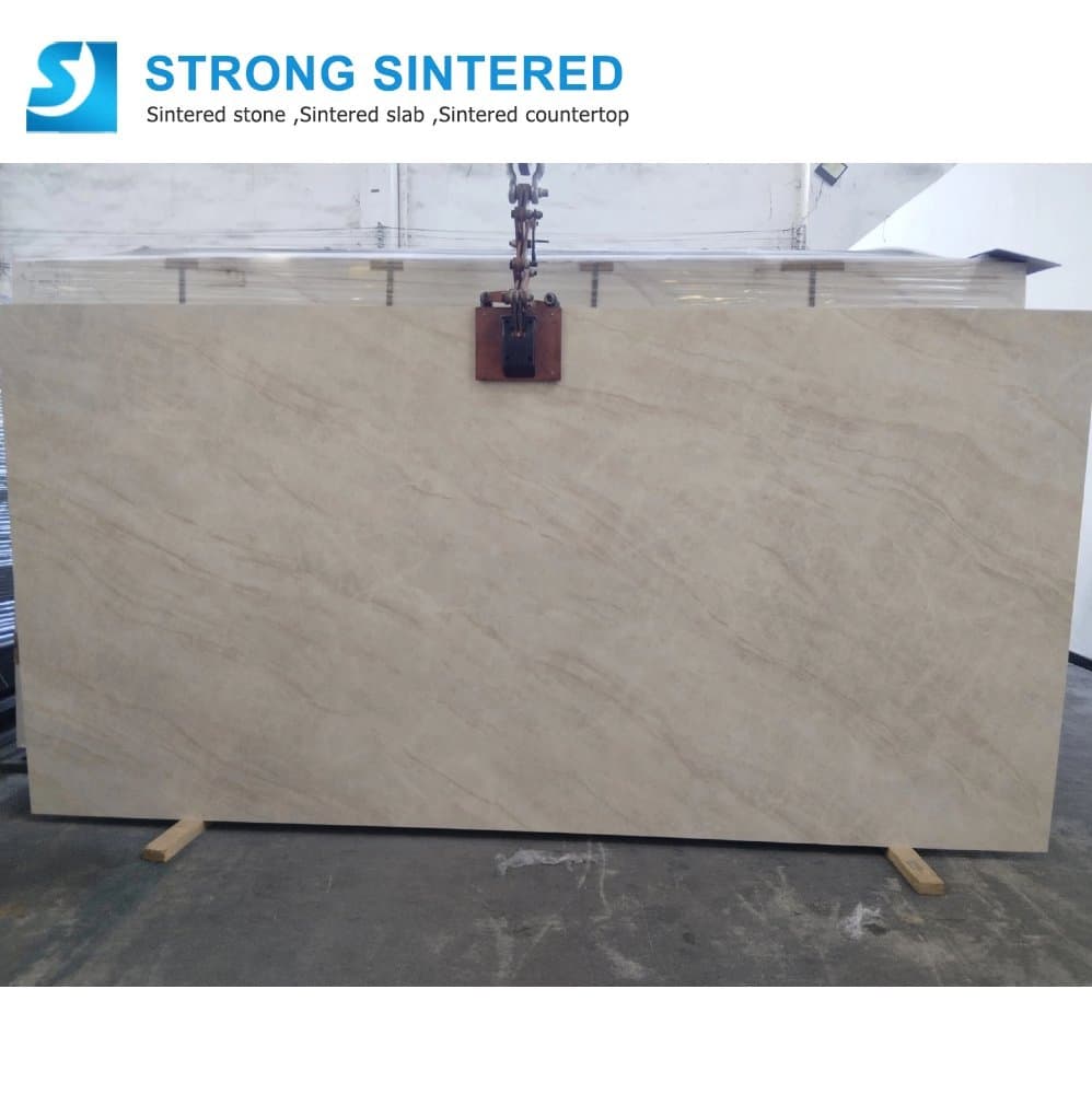 Taj Mahal Gold Vein Sintered Stone 12mm for Prefabricated Countertop/Wall Cabinet/Table Top